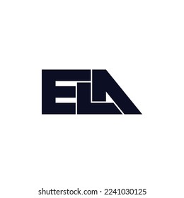 ELA letter monogram logo design vector