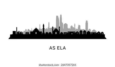 Ela com a Silhueta da paisagem urbana da Skyline da Síria.