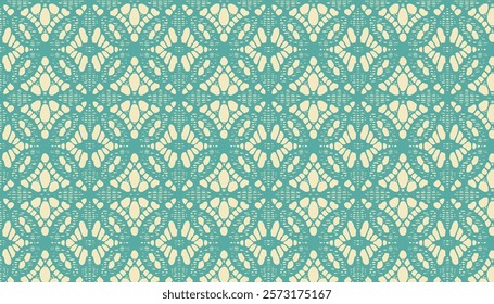 Elaborate Lace Pattern with Circle-Shaped and Geometric Symmetry.