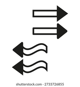 Elaborate navigational indicator. Spectacular movement symbol. Phenomenal Vector sign. Sophisticated directional elements.