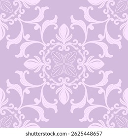 Elaborar Repetir Romântico Roxo Flor de lis Padrão no Fundo Lavanda. Ornamento de Pergaminho Gentil Decoração Floral de Luxo para Tecelões de Seda Papel de Parede Tecido Têxteis Cortina Bordado Laço Interier