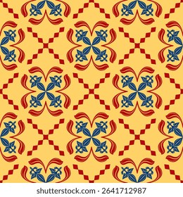 Elaborate Traditional Seamless Vintage Florals Filigree Geometric Scroll Ornament Design Repeat Pattern. Intricate Flourish Fleur de lis Damask Baroque For Tiles Floor Decoration Carpet Curtain Prints