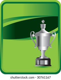 trofeo elaborado sobre fondo verde clásico