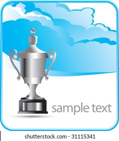 troféu elaborado na faixa de nuvem