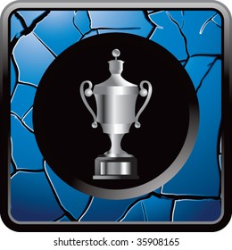 elaborate trophy on interesting web button