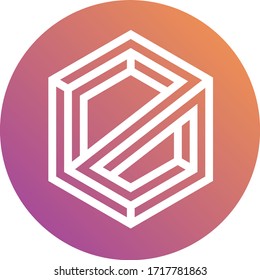 Elamachain token coin logo vector icon