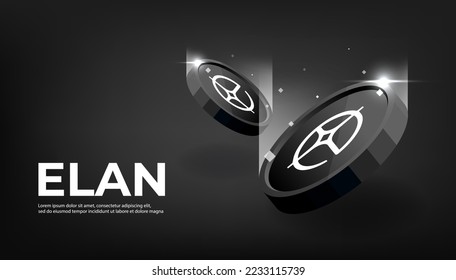 ELAN coin cryptocurrency concept banner.