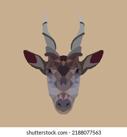 Der Eland-Polygon-Illustrations-Vektorgrafik