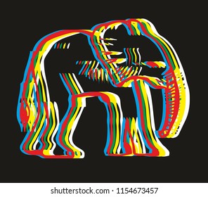 Elaphant graphic design vector art