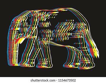 Elaphant graphic design vector art