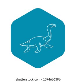 Elasmosaurine icon. Outline illustration of elasmosaurine vector icon for web