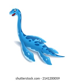 elasmosaurus dinosaur vector mascot design