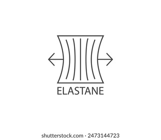 Elastane fabric icon. Vector illustration.