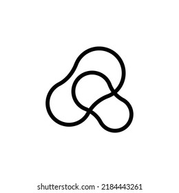 Elastic Band Icon. Line Art Style Design Isolated On White Background