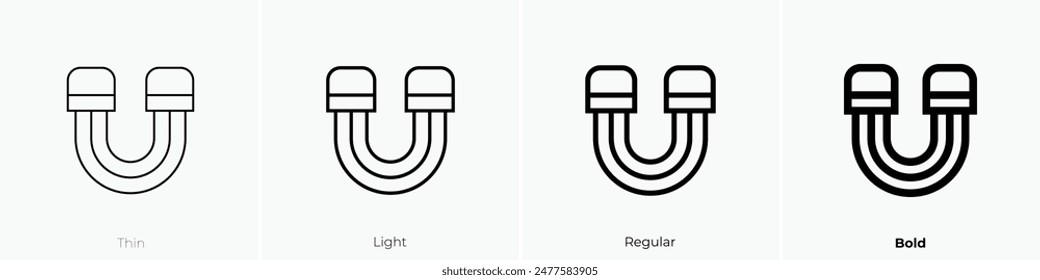 elastic band icon. Thin, Light Regular And Bold style design isolated on white background