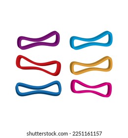 Elastic band rubber vector icon illustration symbol design