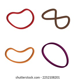 Elastic band rubber vector icon illustration design