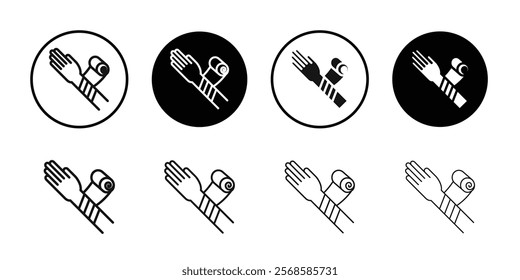 Elastic bandage icon Simple thin outline