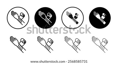 Elastic bandage icon Simple thin outline