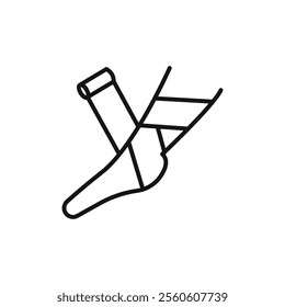 Elastic bandage icon vector line logo art