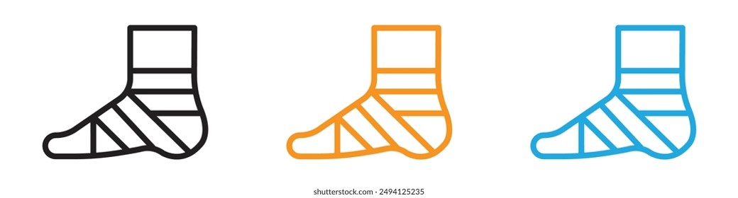 Elastische Bandage Icon Vektorgrafik Logo Set Kollektion für Web App UI