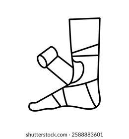 Elastic bandage icon Vector logo set flat