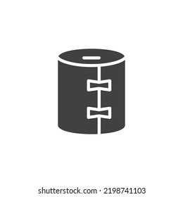 Elastic bandage vector icon. filled flat sign for mobile concept and web design. Medical bandage roll glyph icon. Symbol, logo illustration. Vector graphics