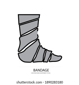 elastic bandage vector type icon