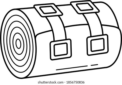 Elastic bandage wrap. Vector outline illustration.