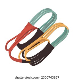 elastic bands for fitness sports icon isolated