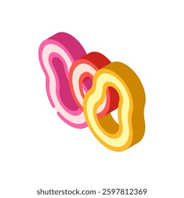 elastic bands orthodontist isometric icon vector. elastic bands orthodontist sign. isolated symbol illustration