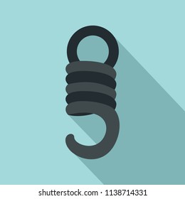 Elastic coil icon. Flat illustration of elastic coil vector icon for web design