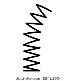 Elastic coil icon. Outline elastic coil vector icon for web design isolated on white background