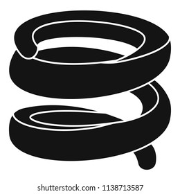 Elastic coil icon. Simple illustration of elastic coil vector icon for web design isolated on white background
