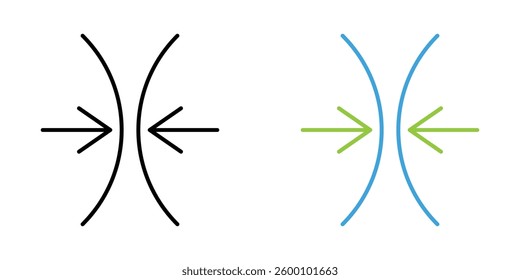 Elastic flat and liner vector icons set