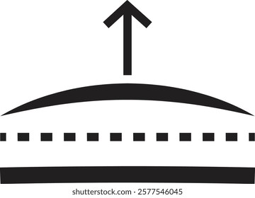 Elastic flexibility icon. Compact and push arrow sign. Stretched and compressed element, Flexible pressure symbol. Quality design element. Resilience material sign. Editable stroke.