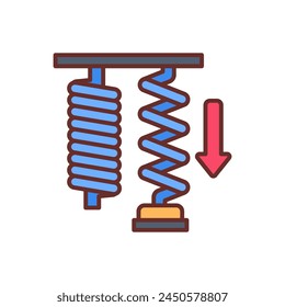Elastic Force  icon in vector. Logotype
