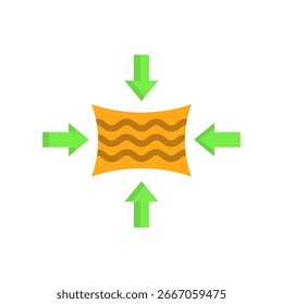 Elastic Icon Flat Vector Illustration