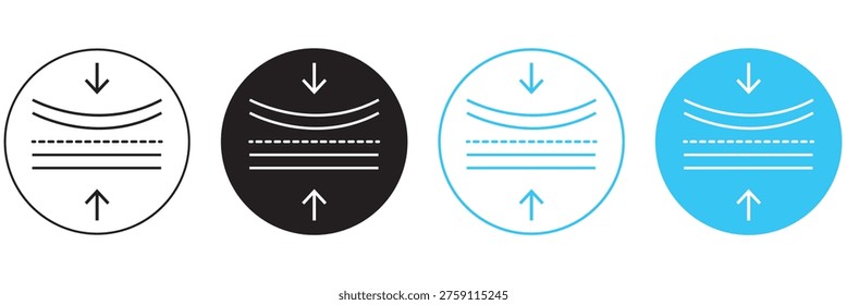 Icono elástico. Plantilla de diseño de iconos gráficos