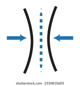 Ícone elástico, marca de linha. Design de vetor substituível eps 10 