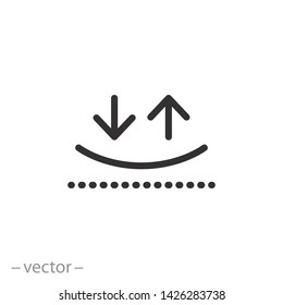 elastic icon, line sign - vector illustration eps10