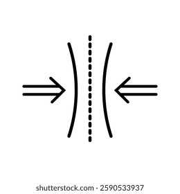 Elastic icon on white background, line sign editable stroke. Vector illustration EPS10.