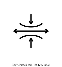 Sinal de definição de contorno de ícone elástico