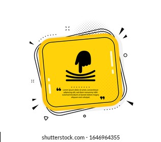 Elastic icon. Quote speech bubble. Resilience material sign. Quotation marks. Classic elastic icon. Vector