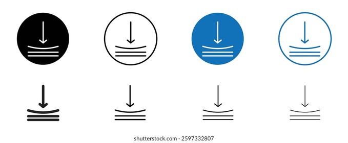 Elastic icon set in black and blue colors on white background