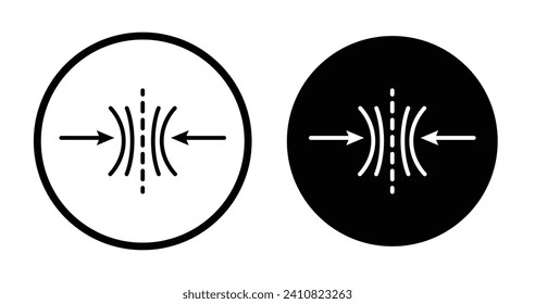 Elastic icon set. Flexible Bounce and pressure arrow vector symbol in a black filled and outlined style. Long and strechy skin sign.