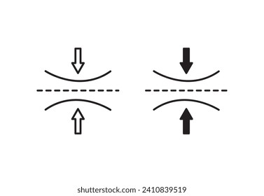 Elastisches Symbol-Set. Vektorgrafik