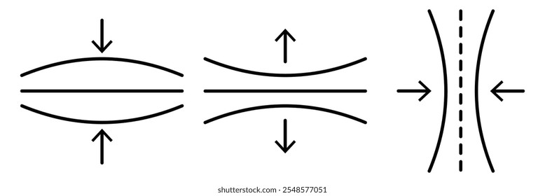 ícone elástico definir ilustração vetorial no fundo branco eps 10.