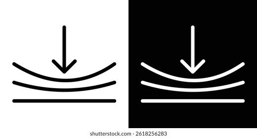 Ícone elástico forma gráfico simples clipart símbolo. linha fina contorno arte