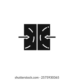 Elastic icon Simple thin line flat symbol